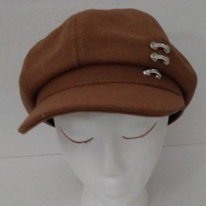 Kensie Camel Newsboy Grommets Rhinestones Solid